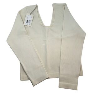 New‎ with Tags: a•new day Ribbed Long Sleeved Top in Dogbone White - Size Small